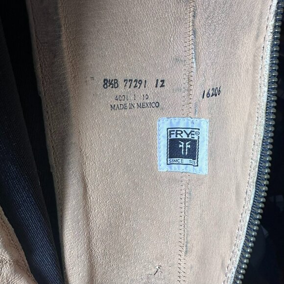 Frye Melissa Gore Inside Zip Tall Riding Boots Black Size 8.5B - Picture 10 of 10